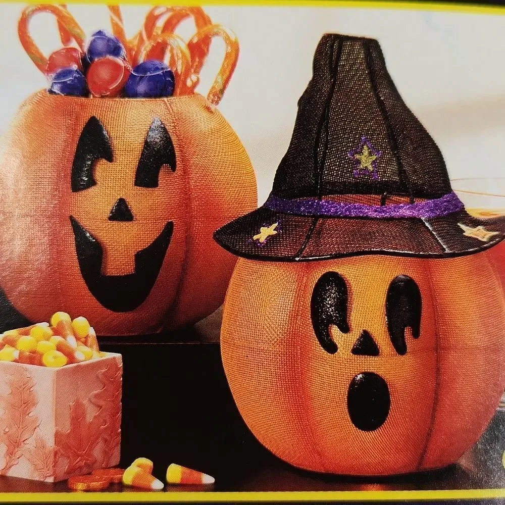 🩵PartyLite Orange Mr. Pumpkinhead Tealight Candle Holder - Picture 2 of 13